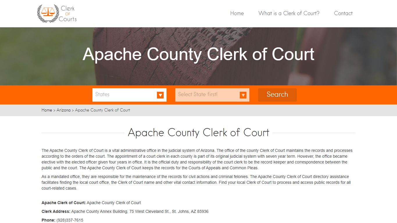 Apache County Clerk of Court